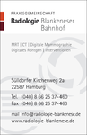allgem. Visitenkarte Radiologie Blankenese, Praxisgemeinschaft VISIORAD GbR und Radiologische Allianz, Pinneberg/Hamburg 